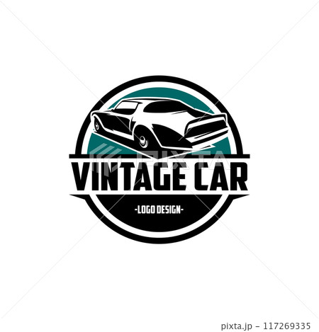 1977 Pontiac car logo isolated on white background rear view. vector illustration available in eps 10. 1977 Pontiac car logo isolated on white background rear view. vector illustration available in eps 10. 117269335