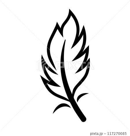 Quill icon or modern line symbol. Vector line art and icon design with bold outline. Black and white Pixel Perfect minimalistic symbol isolated white background. Silhouette simple thin sign Quill icon or modern line symbol. Vector line art and icon design with bold outline. Black and white Pixel Perfect minimalistic symbol isolated white background. Silhouette simple thin sign 117270085