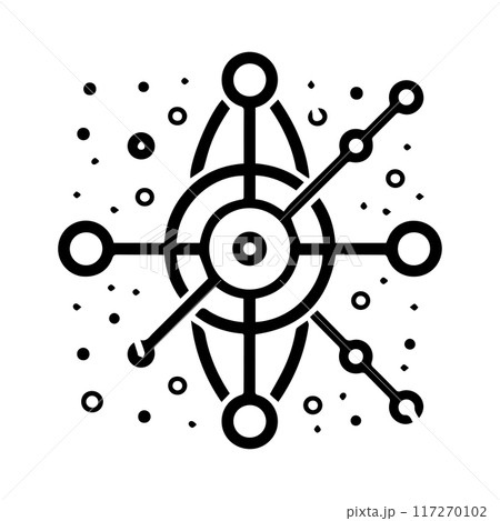 Physics icon or modern line symbol. Vector line art and icon design with bold outline. Black and white Pixel Perfect minimalistic symbol isolated white background. Silhouette simple thin sign Physics icon or modern line symbol. Vector line art and icon design with bold outline. Black and white Pixel Perfect minimalistic symbol isolated white background. Silhouette simple thin sign 117270102