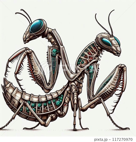 カマキリ 断面図のイラスト素材 [117270970] - PIXTA