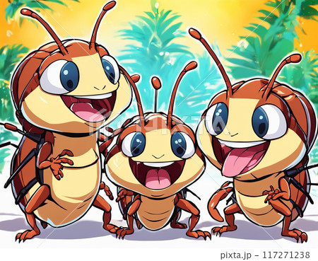 A group of cockroachesのイラスト素材 [117271238] - PIXTA