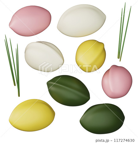 Korean holiday traditional food chuseok songpyeon 3D image 117274630