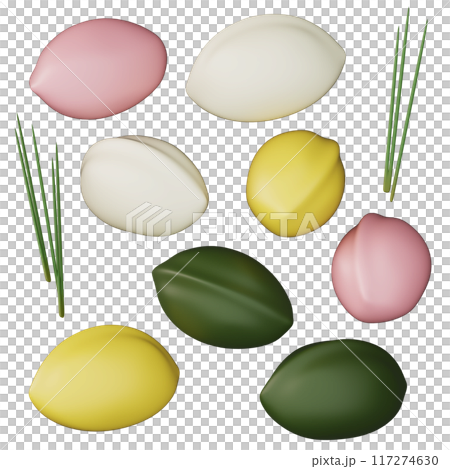 Korean holiday traditional food chuseok songpyeon 3D image 117274630