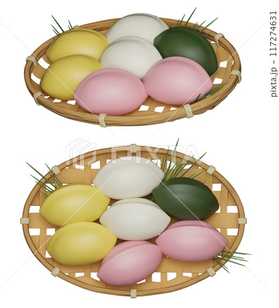 Korean holiday traditional food chuseok songpyeon 3D image 117274631
