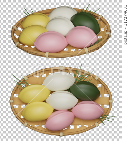 Korean holiday traditional food chuseok songpyeon 3D image 117274631