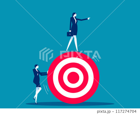 Drive ambition to achieve success. Push the target to reach the goal 117274704