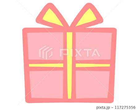 かわいいプレゼントボックスのイラスト素材 117275356