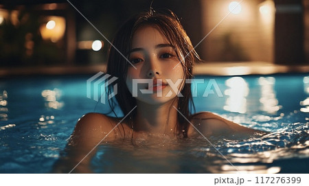 ナイトプールと美女4 117276399
