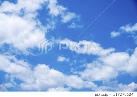 夏の空 青空 晴れ 8月 空素材 117276524