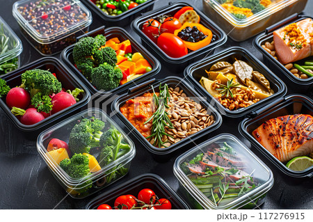 Healthy Meal Prep Containers 117276915
