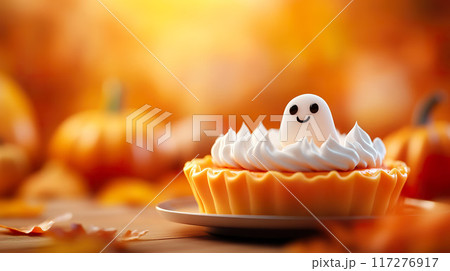 Cute Ghost Tart for Halloween 117276917
