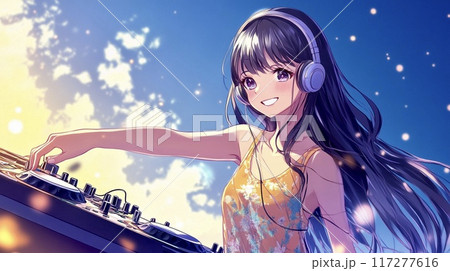 DJをする可愛い女の子2 117277616