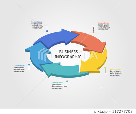 5 arrow template for infographic for presentation for 5 element 117277708