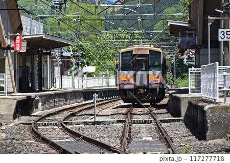南小谷駅に停車する列車 117277718