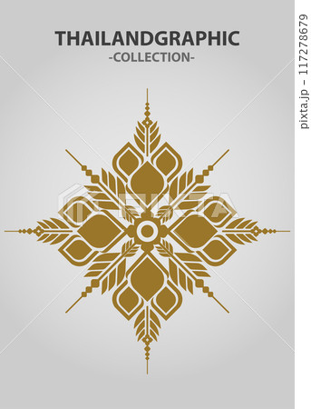 Vector element ethnic decorative ornament ethnic thai illustration 117278679
