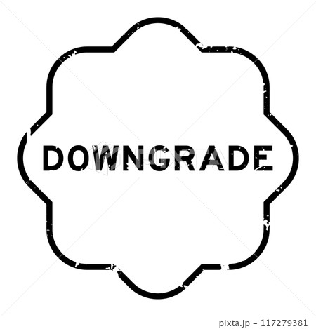 Grunge black downgrade word rubber seal stamp on white background 117279381