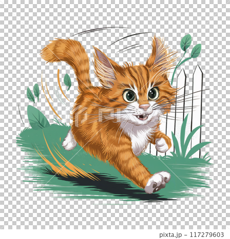 a running cat a running cat 117279603
