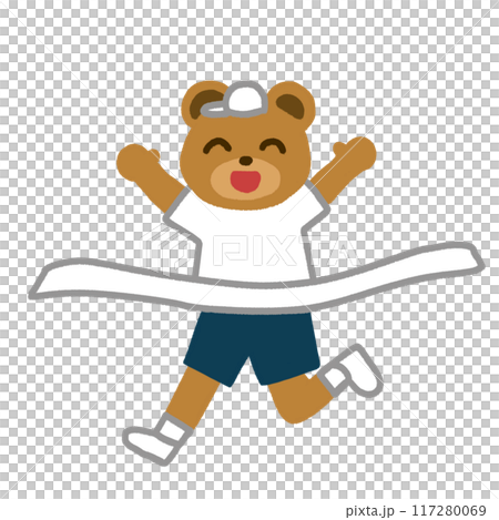 運動會上競走目標的插圖 117280069