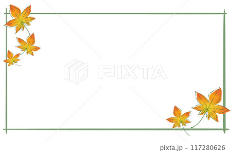 紅葉のフレーム 秋のフレーム素材 透過 紅葉のフレーム 秋のフレーム素材 透過 117280626