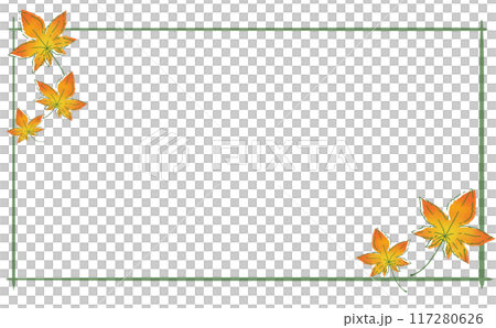 紅葉のフレーム 秋のフレーム素材 透過 紅葉のフレーム 秋のフレーム素材 透過 117280626