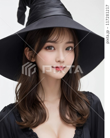 魔女のコスプレしたロングヘアの港区女子 魔女のコスプレしたロングヘアの港区女子 117281217