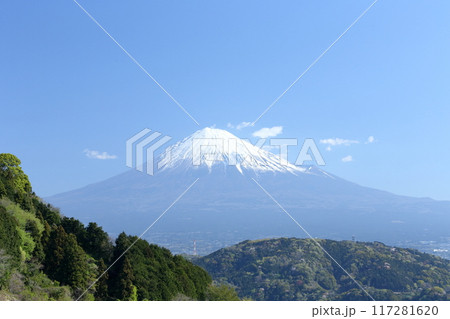雪をかぶった富士山 雪をかぶった富士山 117281620