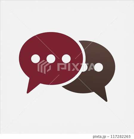 Modern Icon of a Chat Bubble for Social Media 117282263