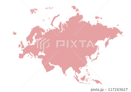Map of Eurasia, sign silhouette. World Map Globe. Vector Illustration isolated on white background. Europe and Asia continent Map of Eurasia, sign silhouette. World Map Globe. Vector Illustration isolated on white background. Europe and Asia continent 117283627