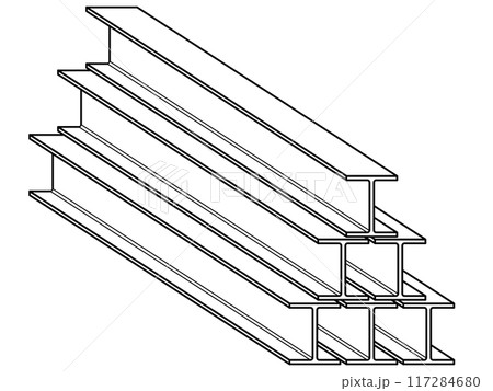 鉄骨　イラスト素材 117284680