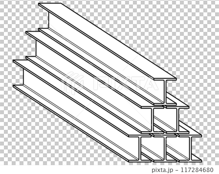 鉄骨　イラスト素材 117284680