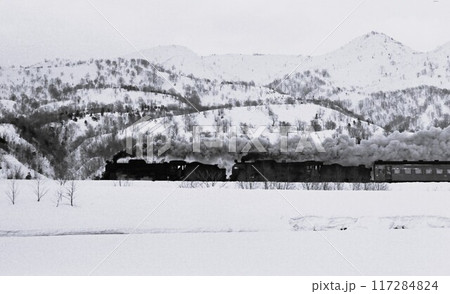 昭和45年、蒸気機関車重連急行二セコ 函館本線 北海道 昭和45年、蒸気機関車重連急行二セコ 函館本線 北海道 117284824