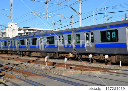 常磐線の鉄道線路 茨城県 117285089