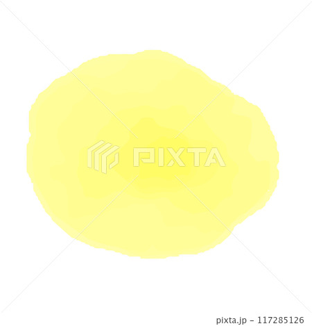 可愛い黄色の水彩フレーム 可愛い黄色の水彩フレーム 117285126