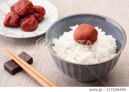 梅干しとご飯 117286499