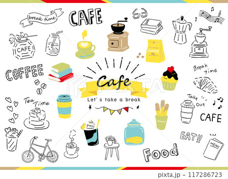 カフェ　イラスト素材集 117286723