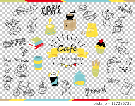 咖啡館插畫素材合集 咖啡館插畫素材合集 117286723