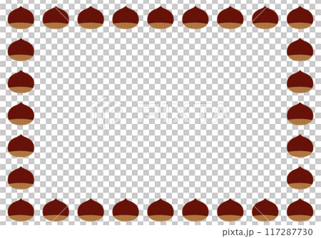 Autumn leaves chestnut frame background 30 117287730