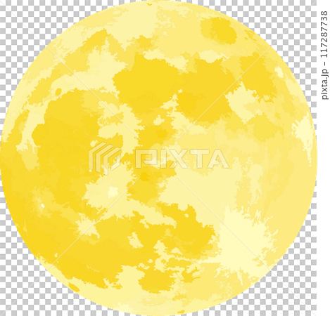 秋の十五夜お月見の月のイラスト1の3 117287738
