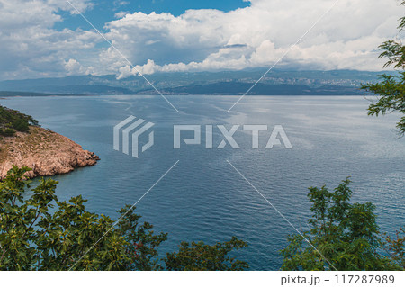 Incredible seascape in the city of Vrbnik, Krk Croatia. 27.06.2024 117287989