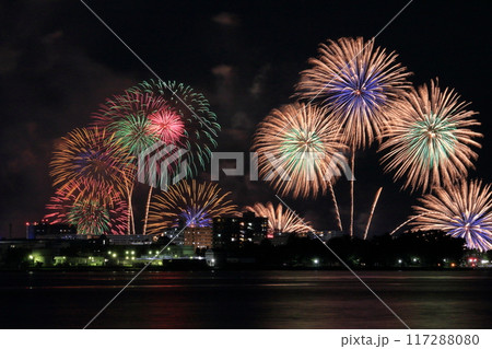 琵琶湖の花火大会の風景 琵琶湖の花火大会の風景 117288080