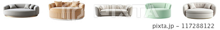 ラウンドソファーのセット 117288122