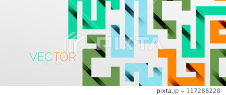 Color bend lines with shadow texture effect. Vector Illustration For Wallpaper, Banner, Background, Card, Book Illustration, landing page 117288228