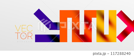 Colorful squares, lines minimal abstract background. Vector Illustration For Wallpaper, Banner, Background, Card, Book Illustration, landing page 117288240