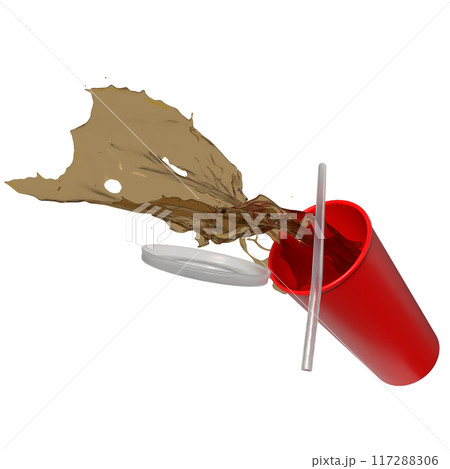 The Cola splash for drink or entertainment concept 3d rendering. 117288306