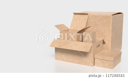 The Cardboard box for transport or gifting concept 3d rendering. The Cardboard box for transport or gifting concept 3d rendering. 117288581