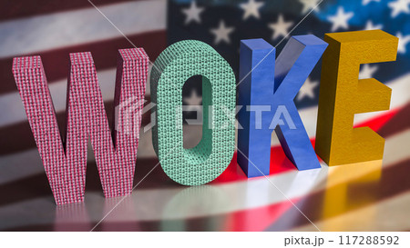 The woke text for modern social justice...のイラスト素材 [117288592] - PIXTA