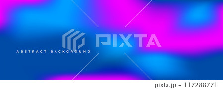Abstract blue and pink liquid holographic gradient background. 117288771