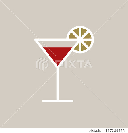 お酒のシンプルなカラーアイコン お酒のシンプルなカラーアイコン 117289353