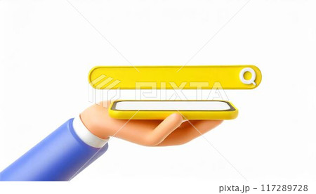 携帯電話 スマホ 検索 3Dイラスト 携帯電話 スマホ 検索 3Dイラスト 117289728
