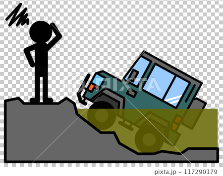 愛車の四駆が水に水没して走行不能 117290179